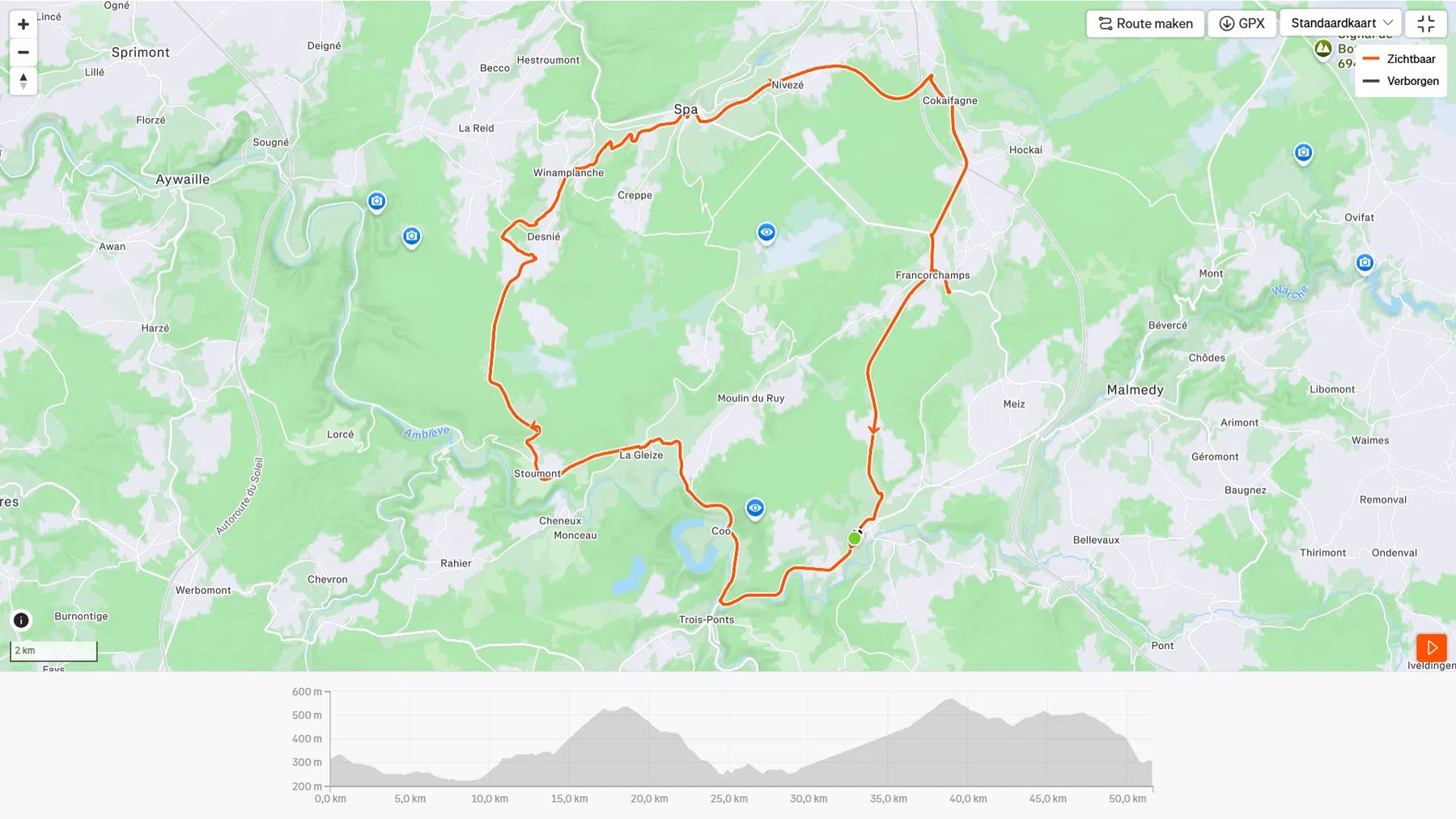 Een rustige route